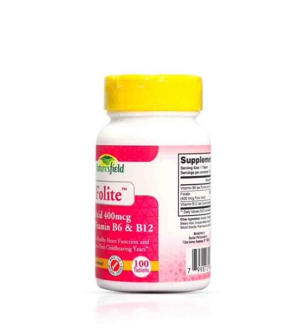 Naturesfield folite plus vitamin b6 and b12