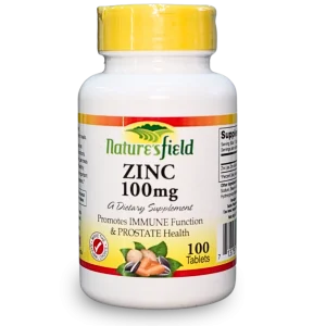 Nature’s Field Zinc 100mg bottle